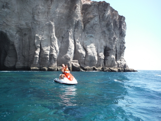 Paseando en moto de agua